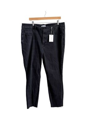 Good American Good Waist Jeans Black Raw Hem Plus Size 22 NWT